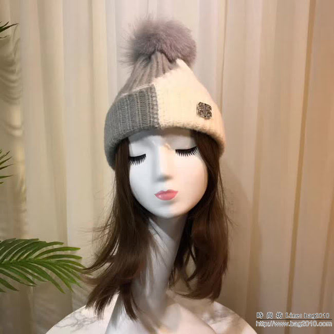 BALENCIAGA巴黎世家 秋冬新款 混色拼色針織帽 LLWJ5830